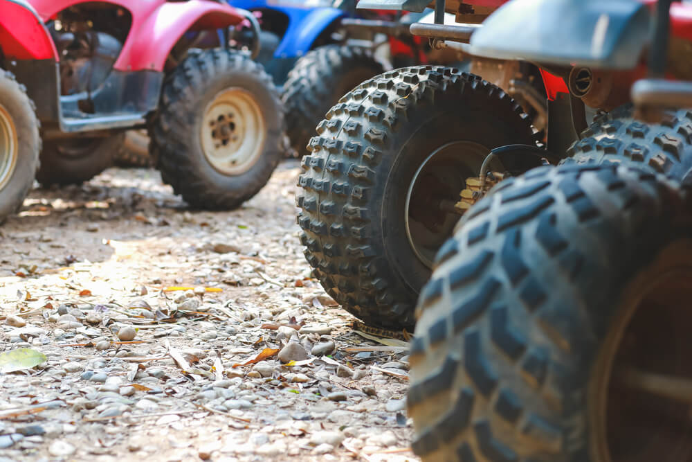 ATV tires and wheels and suspension